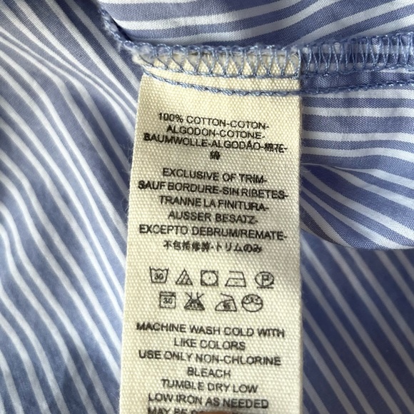 NWT Free People Tie It In A Bow Oversized Striped Button Down Shirt XS - Picture 13 of 13